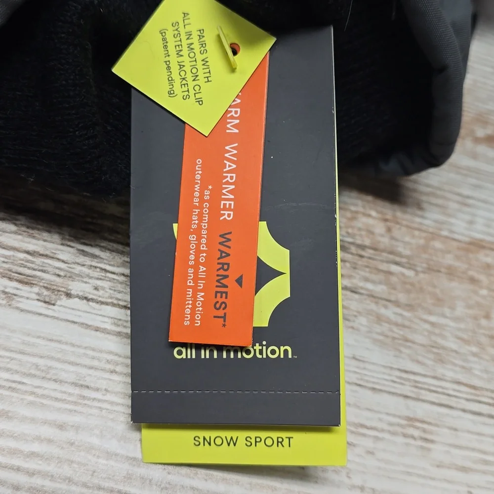 Girls Gray Ski Solid Gloves  | All in Motion™ Black 4-7